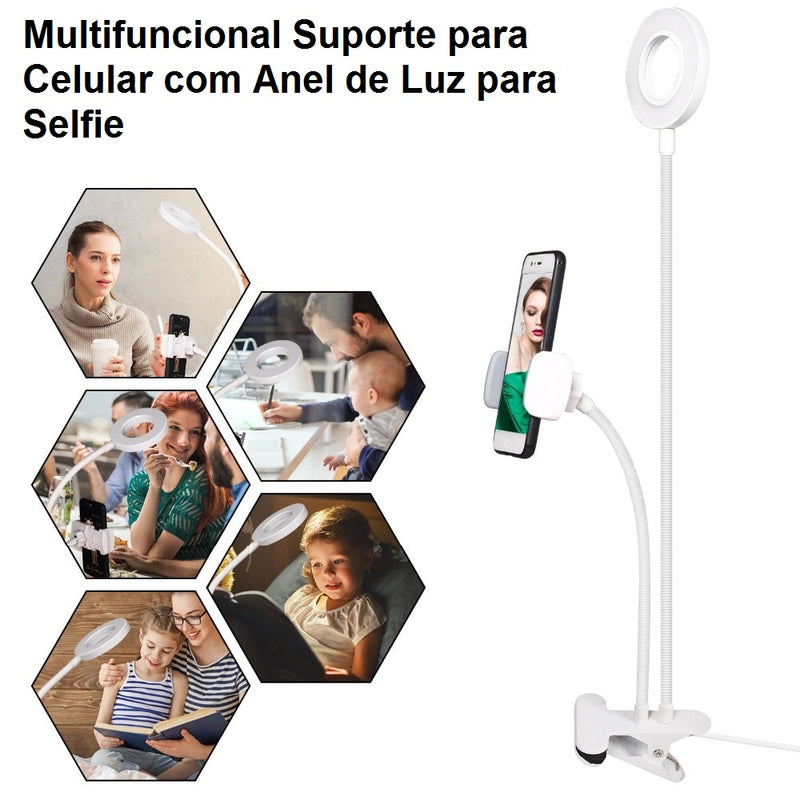 Studio Lamp - Suporte Celular Luminária Portátil